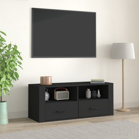Meuble TV Noir 100x35x40 cm Bois d'ingénierie
