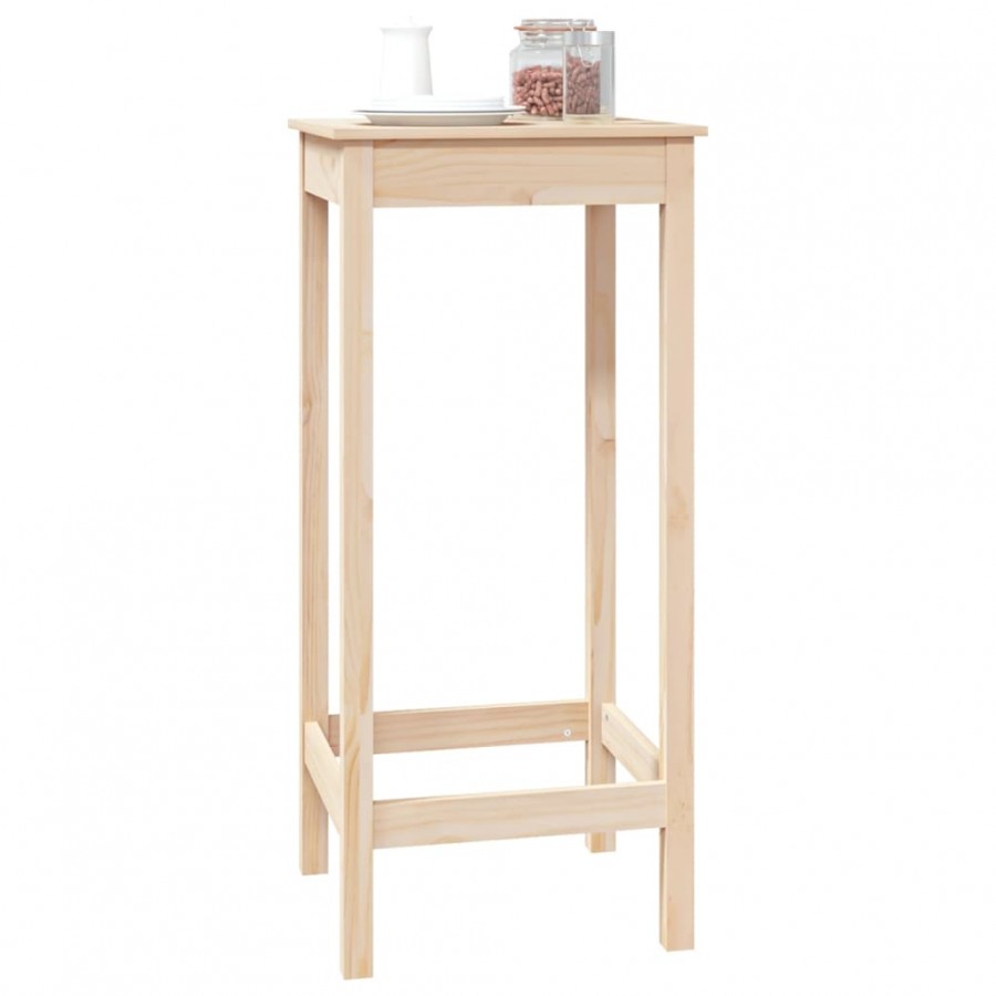 Table de bar 50x50x110 cm bois massif de pin Table de bar 50x50x110 cm bois massif de pin