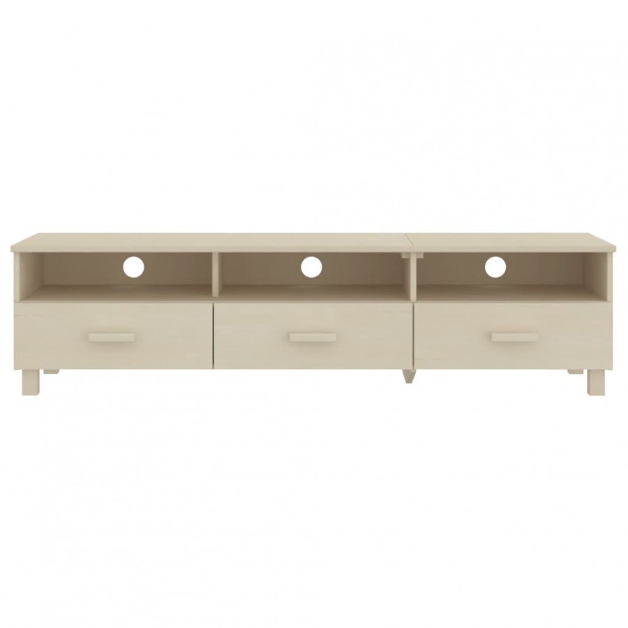 Meuble TV HAMAR Marron miel 158x40x40 cm Bois massif de pin Meuble TV HAMAR Marron miel 158x40x40 cm Bois massif de pin