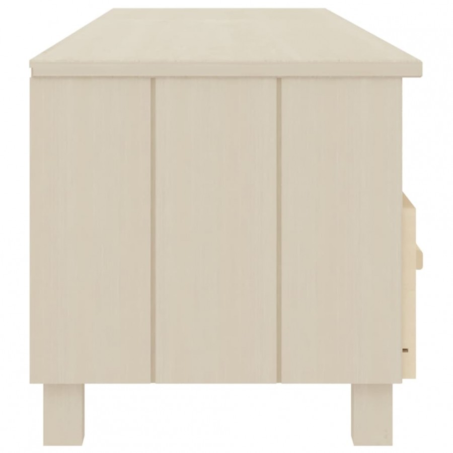 Meuble TV HAMAR Marron miel 158x40x40 cm Bois massif de pin Meuble TV HAMAR Marron miel 158x40x40 cm Bois massif de pin