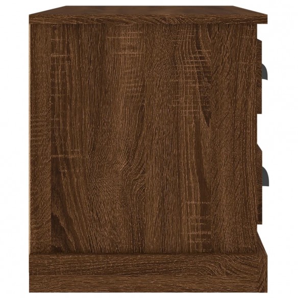 Table de chevet chêne marron 60x39x45 cm