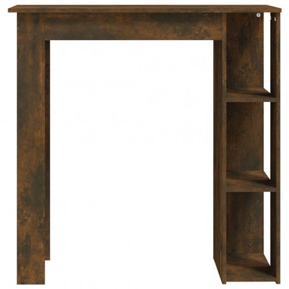 Table de bar avec étagère Chêne fumé 102x50x103,5 cm Aggloméré