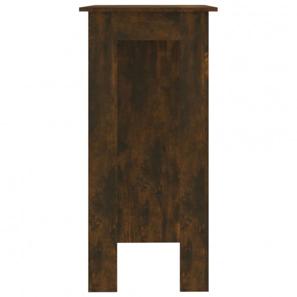 Table de bar avec étagère Chêne fumé 102x50x103,5 cm Aggloméré