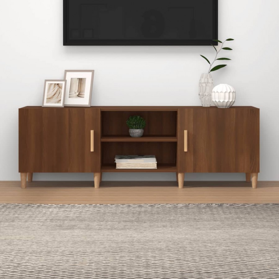 Meuble TV Chêne marron 150x30x50 cm Bois d'ingénierie