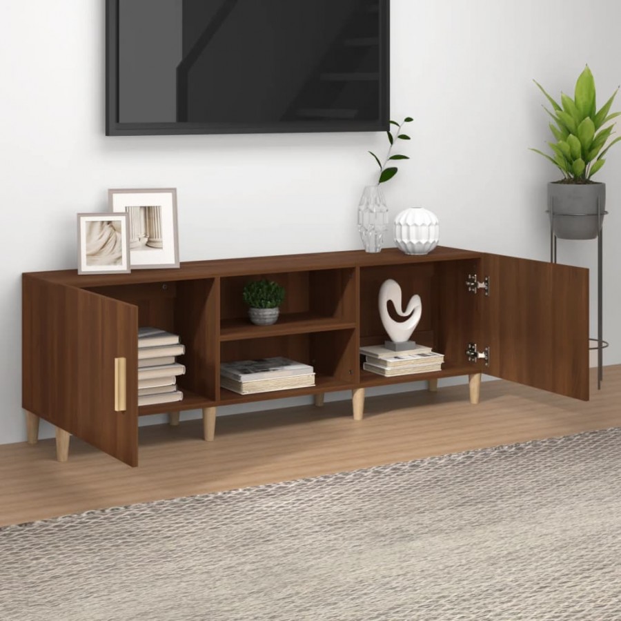 Meuble TV Chêne marron 150x30x50 cm  Meuble TV Chêne marron 150x30x50 cm