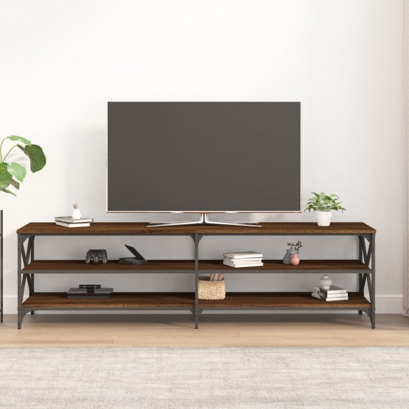 Meuble TV chêne marron 180x40x50 cm bois d'ingénierie