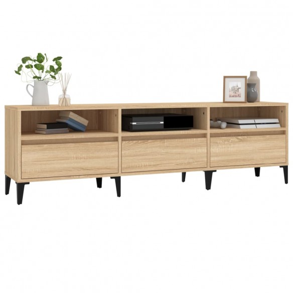 Meuble TV chêne sonoma 150x30x44,5 cm bois d'ingénierie