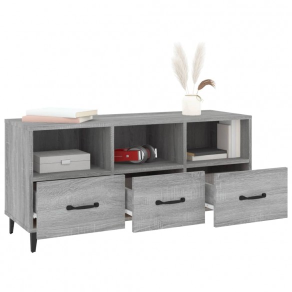 Meuble TV Sonoma gris 102x35x50 cm Bois d'ingénierie