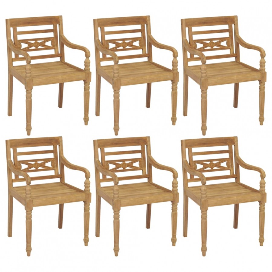 Chaises Batavia 6 pcs Bois de teck solide