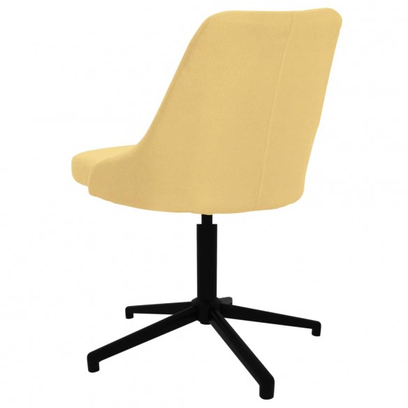 Chaise pivotante de salle à manger Jaune Tissu