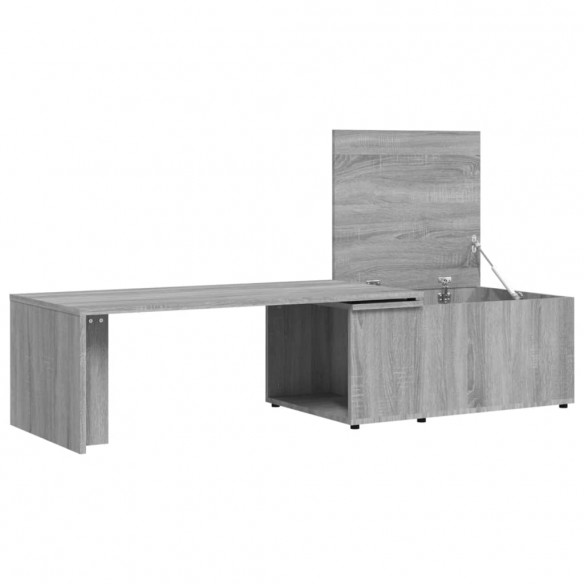 Table basse Sonoma gris 150x50x35 cm Bois d'ingénierie