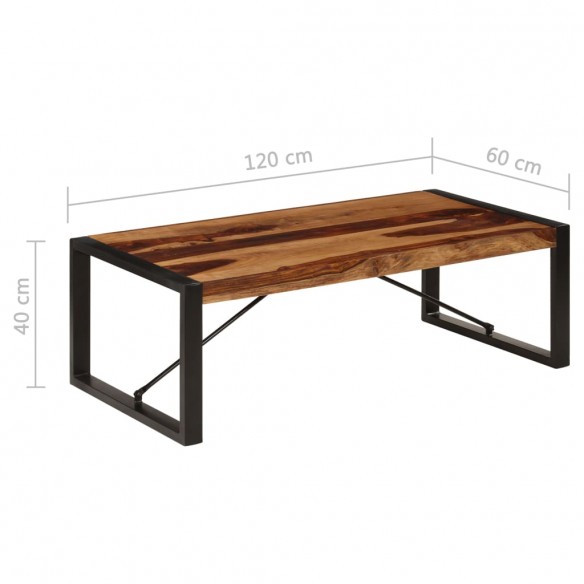 Table basse 120x60x40 cm Bois de Sesham massif