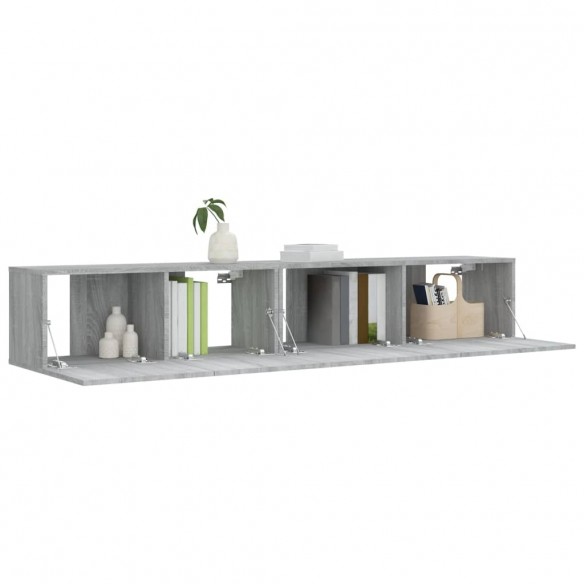 Ensemble de meubles TV 2 pcs Sonoma gris Bois d'ingénierie