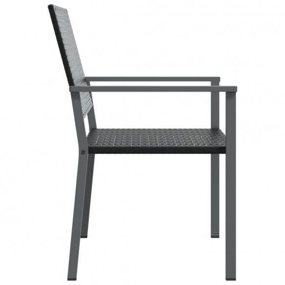 Chaises de jardin lot de 4 noir 54x62,5x89 cm résine tressée