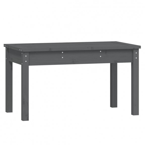 Banc de jardin gris 80x44x45 cm bois massif de pin