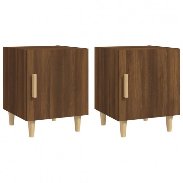 Tables de chevet 2 pcs Chêne marron Bois d'ingénierie