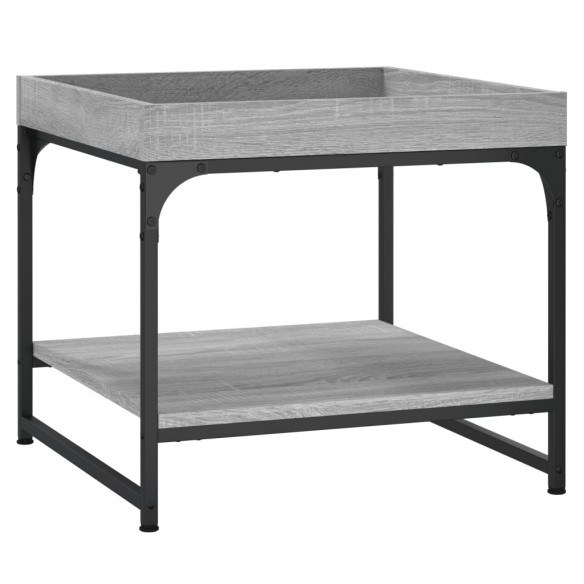 Table basse sonoma gris 49,5x49,5x45 cm bois d'ingénierie