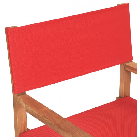 Chaises de metteur en scène pliantes lot de 2 Bois teck massif