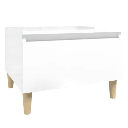 Table d'appoint Blanc brillant 50x46x35 cm  2