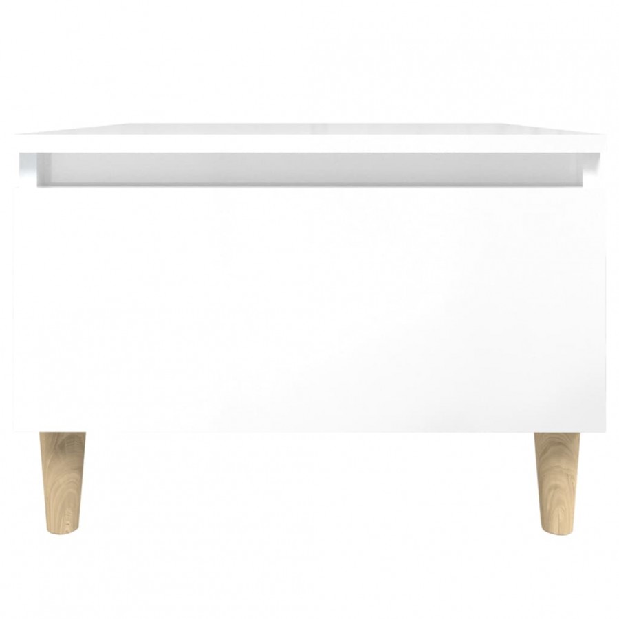 Table d'appoint Blanc brillant 50x46x35 cm 