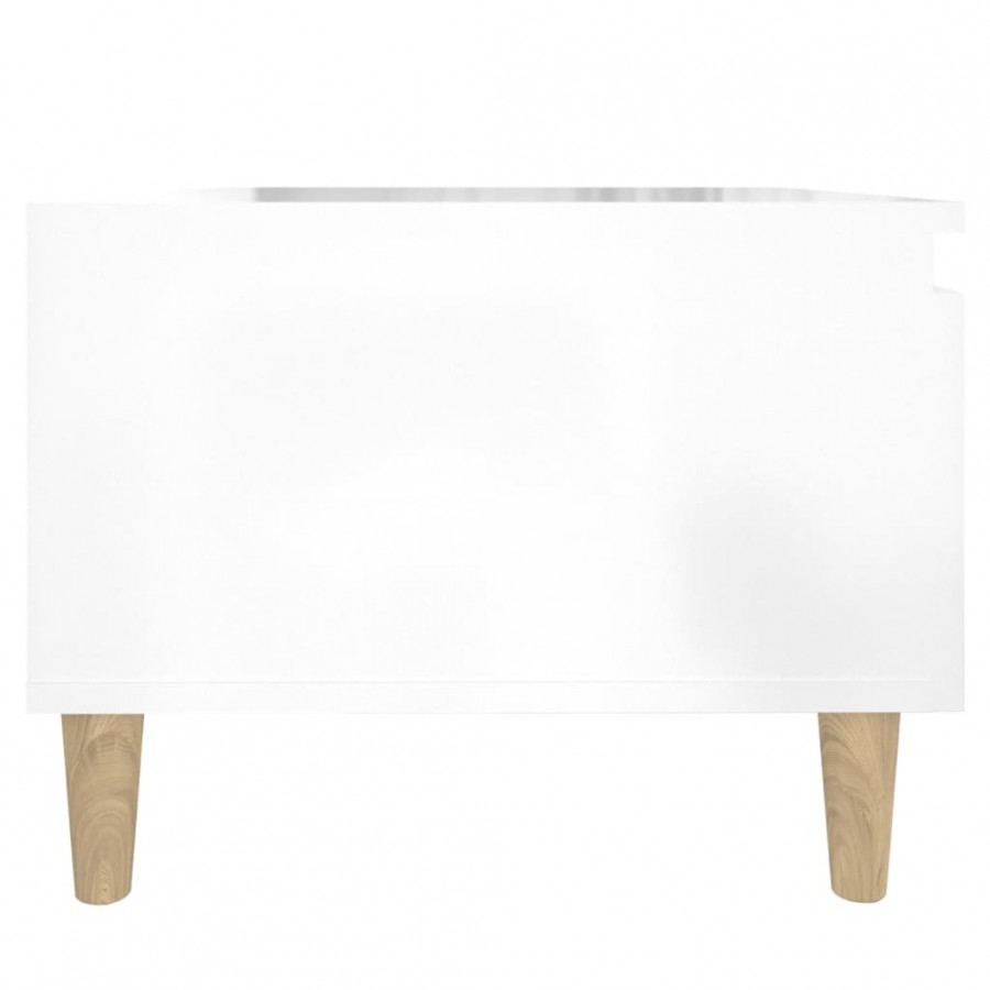 Table d'appoint Blanc brillant 50x46x35 cm 