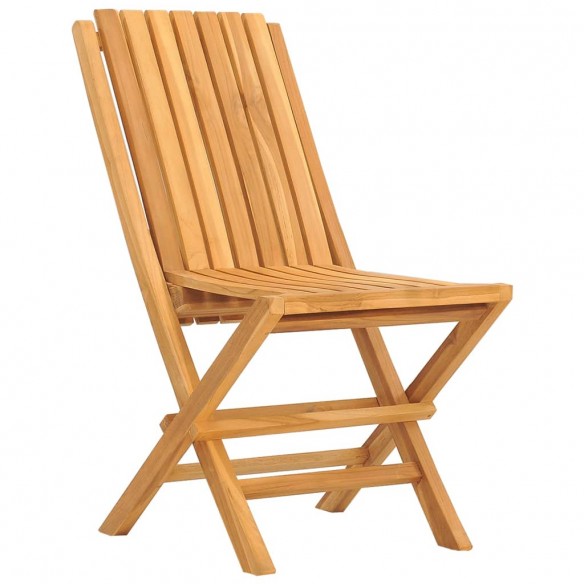 Chaises de jardin pliantes 8 pcs 47x47x89 cm bois massif teck