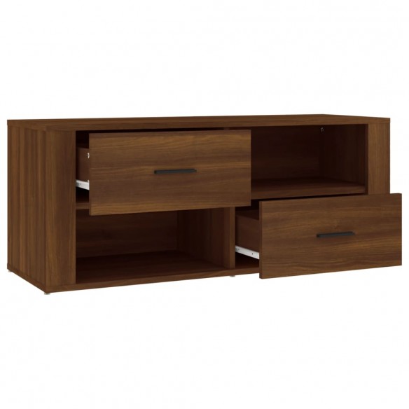 Meuble TV Chêne marron 100x35x40 cm Bois d'ingénierie