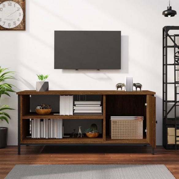 Meuble TV chêne marron 100x40x45 cm bois d'ingénierie
