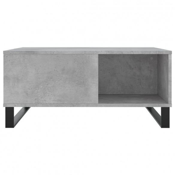 Table basse gris béton 80x80x36,5 cm bois d'ingénierie