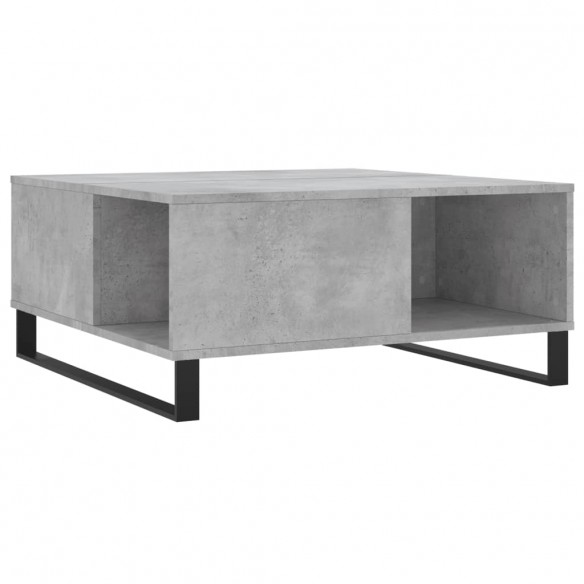 Table basse gris béton 80x80x36,5 cm bois d'ingénierie