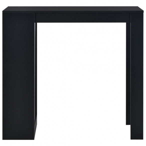 Table de bar avec étagère Noir 110x50x103 cm