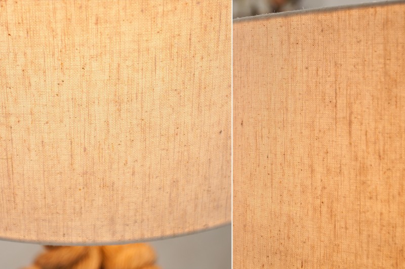 lampe à poser de 85 cm en lin couleur écrue
