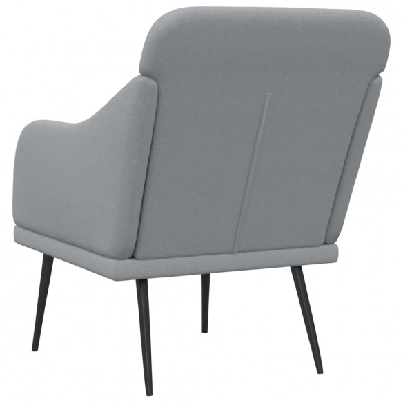 Fauteuil Gris clair 63x76x80 cm Tissu