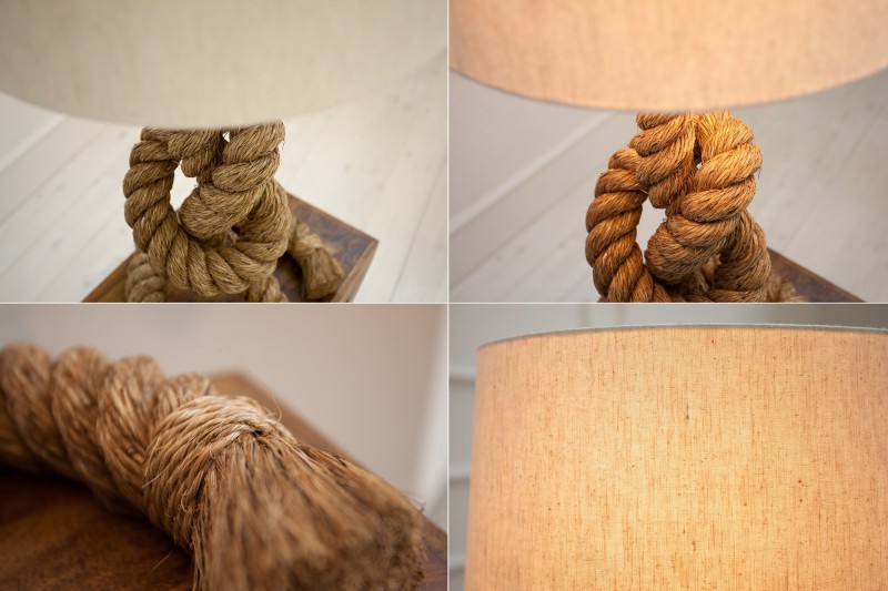 lampe à poser de 85 cm en lin couleur écrue