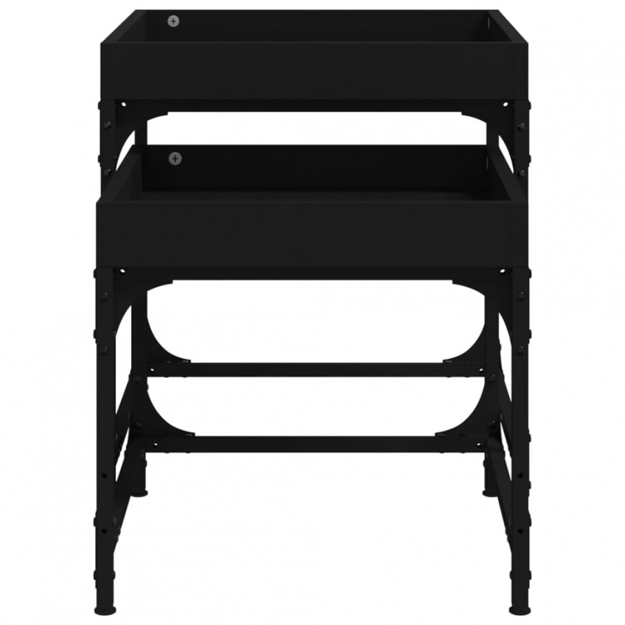 Tables d'appoint 2 pcs Noir 