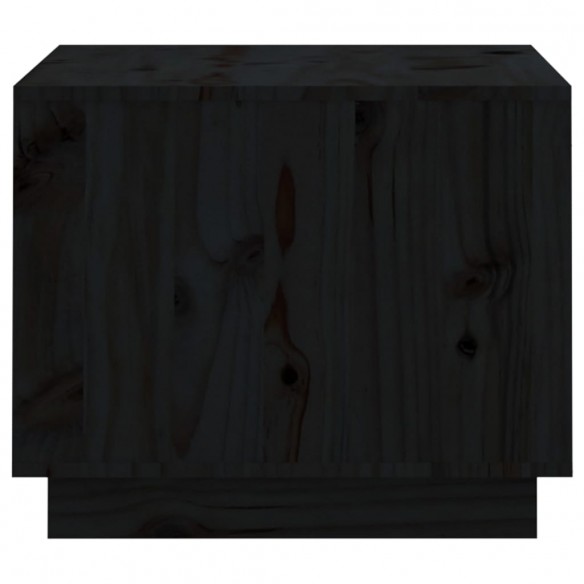 Table basse Noir 120x50x40,5 cm Bois massif de pin