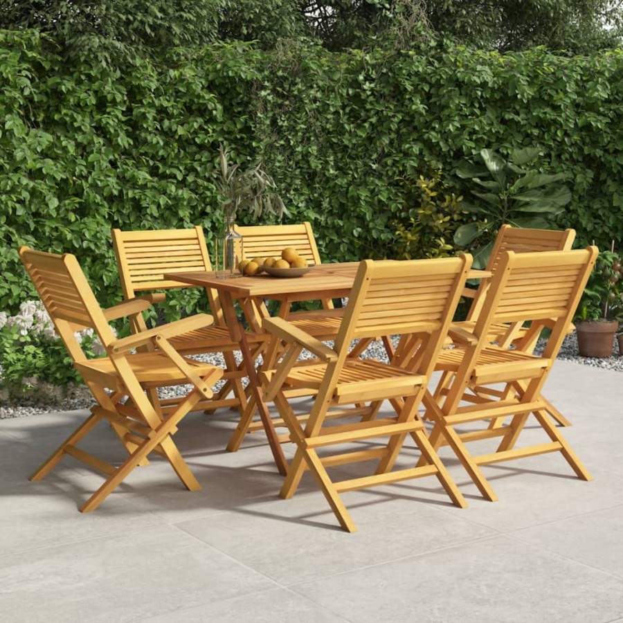 Chaises de jardin pliantes 6 pcs 55x62x90 cm bois massif teck