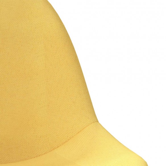 Chaises pivotantes à manger lot de 2 jaune moutarde tissu