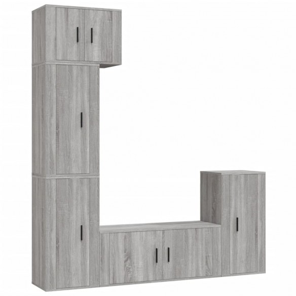 Ensemble de meubles TV 5 pcs Sonoma gris Bois d'ingénierie