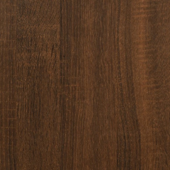 Table de chevet avec pieds en métal Chêne marron 40x35x69 cm
