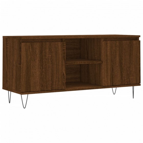 Meuble TV chêne marron 104x35x50 cm bois d'ingénierie