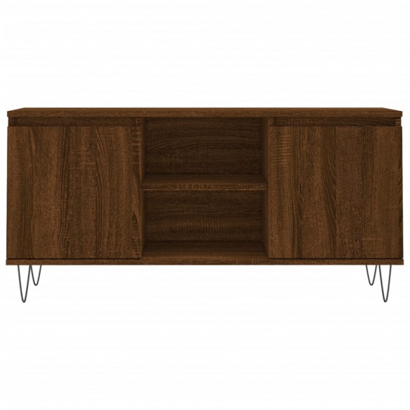 Meuble TV chêne marron 104x35x50 cm bois d'ingénierie