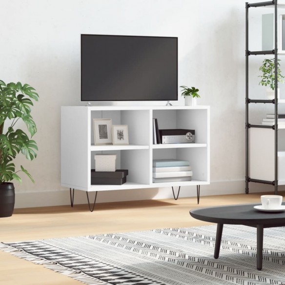 Meuble TV blanc 69,5 x 30 x 50 cm bois d'ingénierie