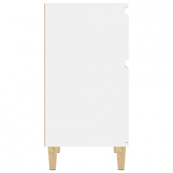 Table de chevet blanc brillant 40x35x70 cm