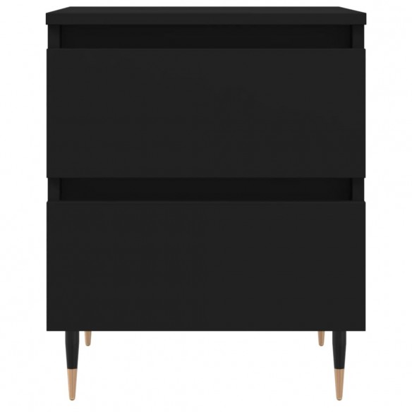 Tables de chevet 2 pcs noir 40x35x50 cm bois d’ingénierie