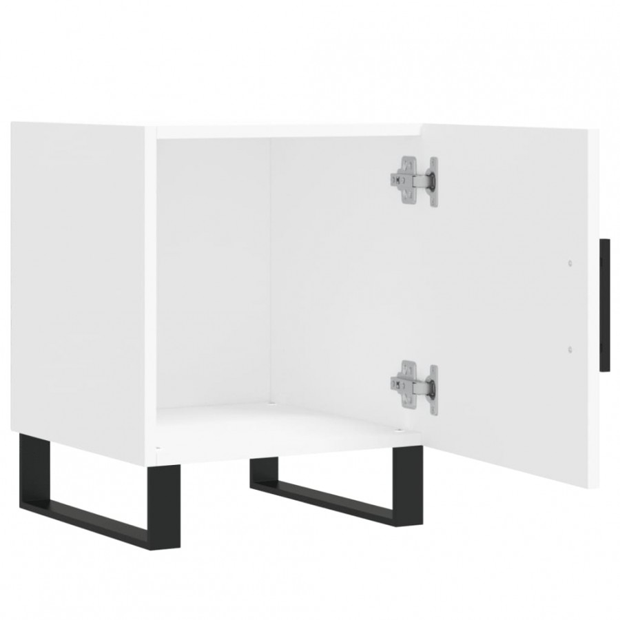Tables de chevet 2 pcs blanc 40x40x50 cm bois d’ingénierie