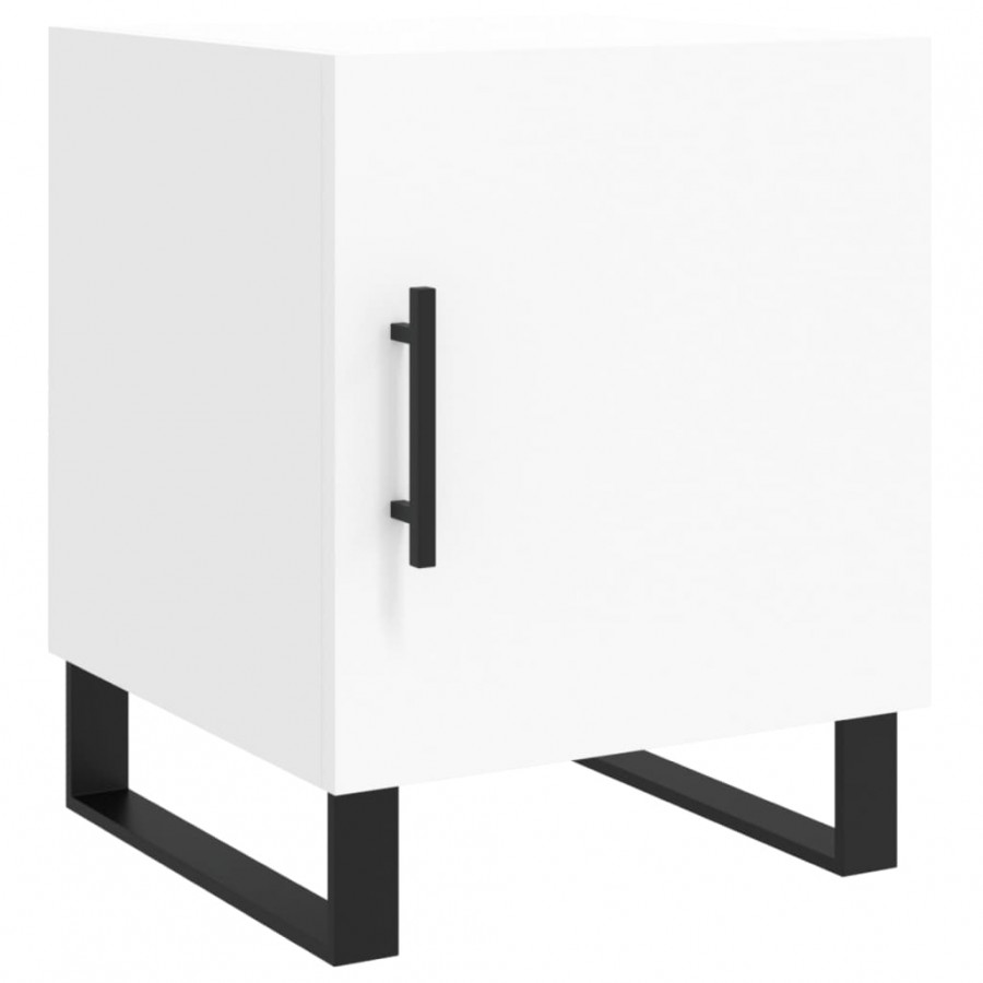Tables de chevet 2 pcs blanc 40x40x50 cm bois d’ingénierie