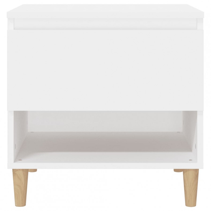 Tables de chevet 2 pcs Blanc 50x46x50 cm Bois d’ingénierie