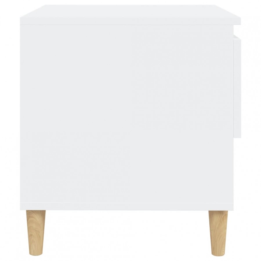 Tables de chevet 2 pcs Blanc 50x46x50 cm Bois d’ingénierie