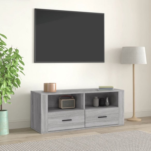 Meuble TV Sonoma gris 100x35x40 cm Bois d'ingénierie